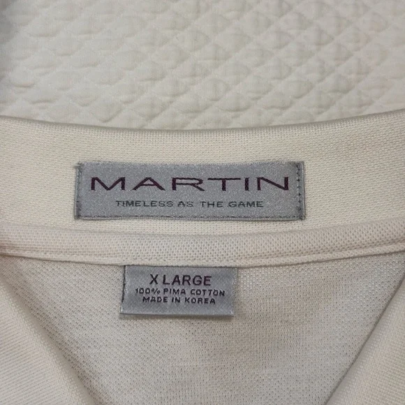 NWT Martin 100% golf shirt with Pine Valley logo, white, XL - Picture 4 of 5